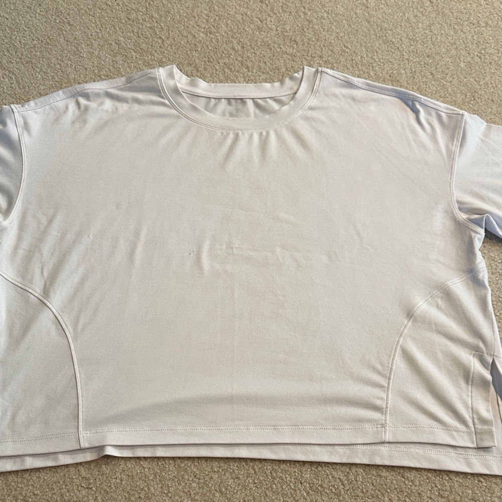 White Short Sleeve oversized cropped T-Shirt